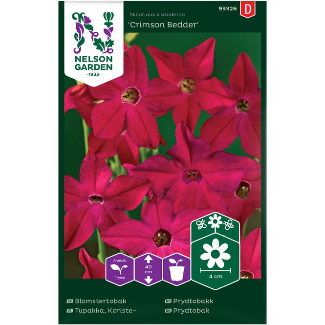 Hovedbilde Prydtobakk  'Crimson Bedder' rød