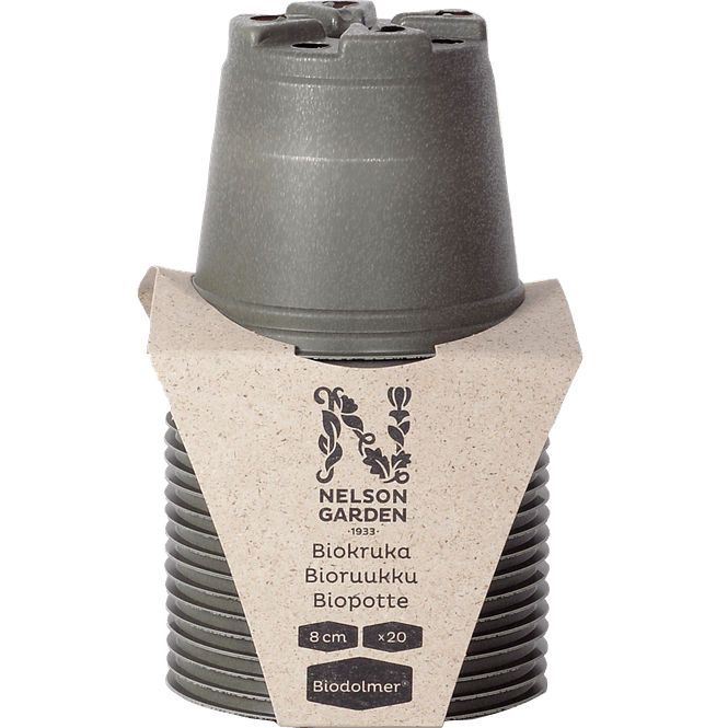 Hovedbilde Biopotte grønn Ø8cm 20stk